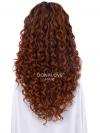 BLACK TO COPPER LONG CURLY SYNTHETIC LACE FRONT WIG SNY203