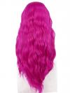FUCHSIA LONG CURLY SYNTHETIC LACE FRONT WIG SNY165
