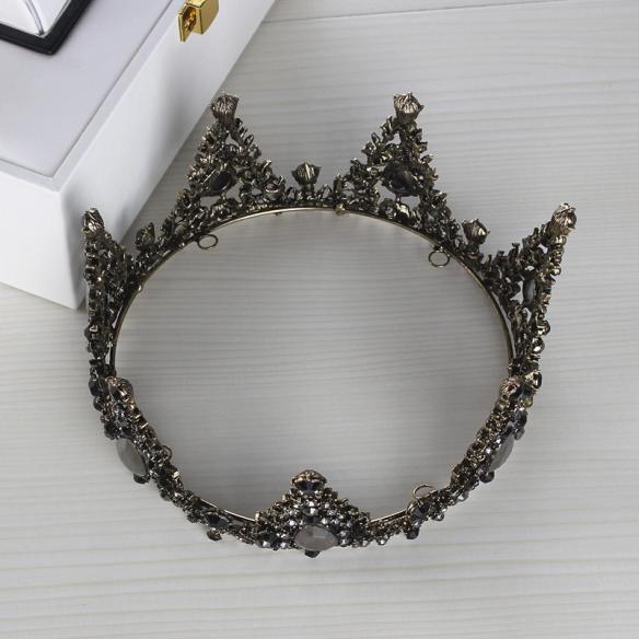 BLACK BRIDAL CROWN AC017