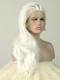 White Wavy Waist-Length Lace Front Synthetic Wig-DQ013