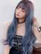 2019 New Haze Blue Long Wavy Wefted Synthetic Wig LG035
