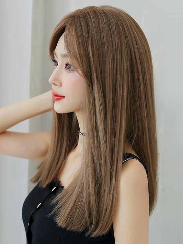 HONEY TEA FLAX STRAIGHT SYNTHETIC WEFTED CAP WIG LG358
