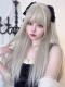 White Blonde Long Straight Pretty Lolita Wig LG952