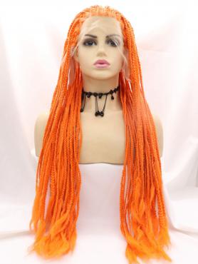 Orange Twist Braided lace front synthetic Wig SNY383
