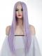 Purple Mix White Long Straight Synthetic Lace Front wig SNY081