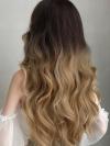 NEW GOLDEN BROWN LONG WAVY SYNTHETIC WEFTED CAP WIG LG055