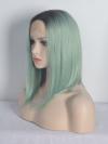 Black ombre Light Green Bob Synthetic Lace Front Wig SNY097