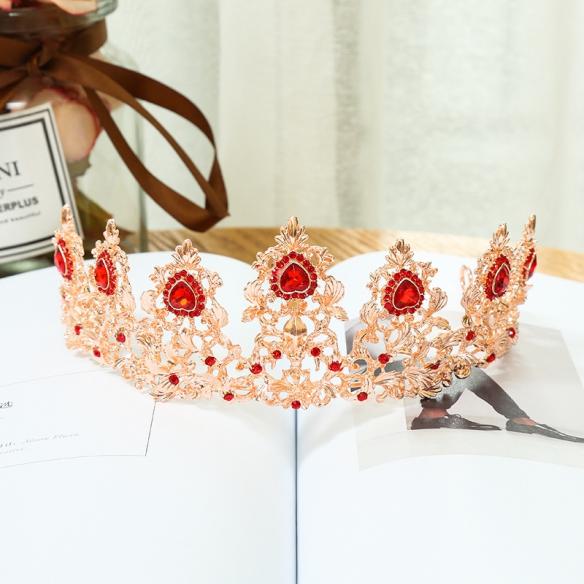 Red Wedding Bridal Crown A013