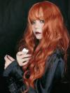 ORANGE LONG WAVY SYNTHETIC WEFTED CAP WIG LG147