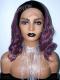 PURPLE OMBRE SHOULDER LENGTH WAVY SYNTHETIC LACE FRONT WIG SNY154