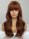 Cappuccino Brown Wavy Synthetic Wig With Bangs LG959