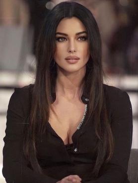 DARK BROWN LONG STRAIGHT HUMAN HAIR WIG HH115