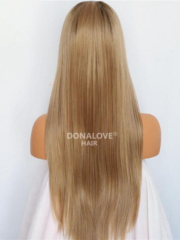 BLONDE OMBRE LONG STRAIGHT SYNTHETIC LACE FRONT WIG SNY225
