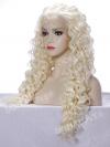 Human Hair Full Lace Wig Curly Ash Brown