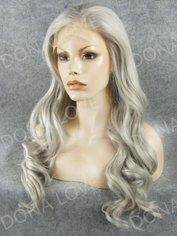 Human Hair Full Lace Wig Curly Ash Brown