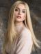 WHITE BLONDE STRAIGHT HUMAN HAIR LACE FRONT WIG HH065