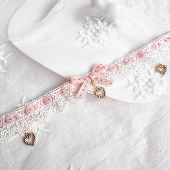 1 PC PINK SWEET LACE LOLITA BROOCH LA015