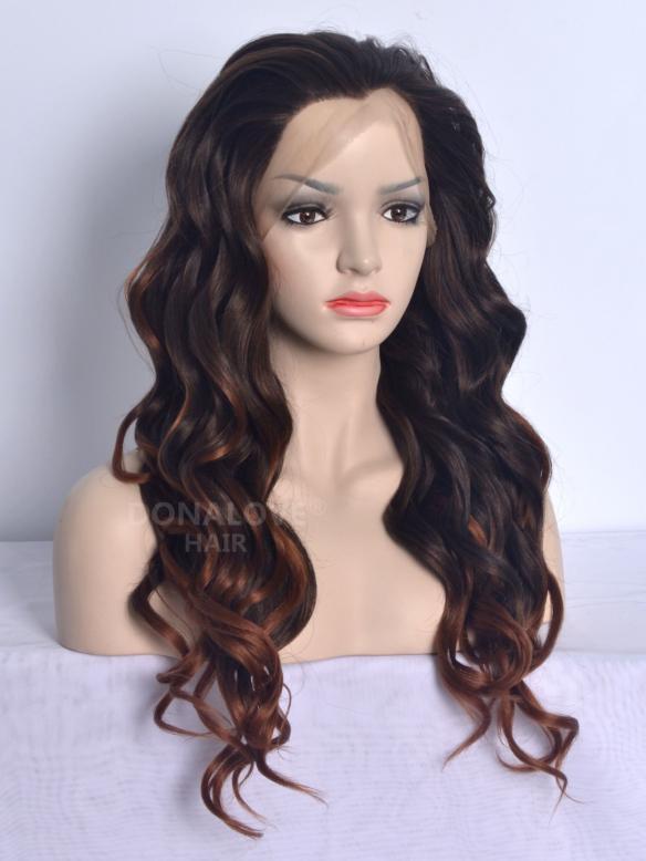 Human Hair Full Lace Wig Curly Ash Brown