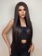 28 INCHES STRAIGHT HIP LENGTH BALCK LONG LACE FRONT SYNTHETIC WIG SNY384