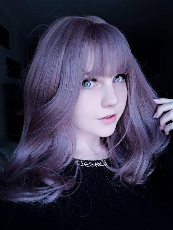 2019 New Dreamy Lilac Synthetic Wefted Cap Wig LG008