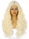 WHITE BLONDE WAIST LENGTH WAVY SYNTHETIC WIG SNY363