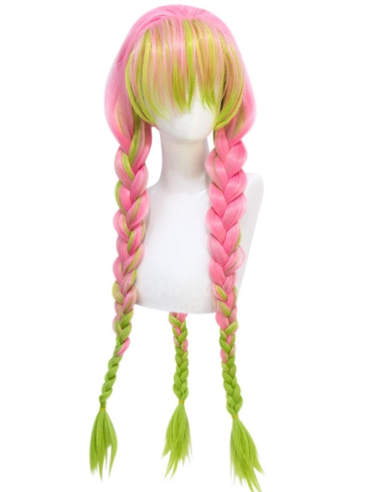Kanroji Mitsuri Cosplay Synthetic Wefted Cap Wig CW027 SYNTHETIC WIGS