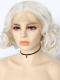 White Blonde short Wavy Lace Front Synthetic Wig SNY385