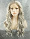 Gray length Wavy Synthetic Lace Wig-SNY053