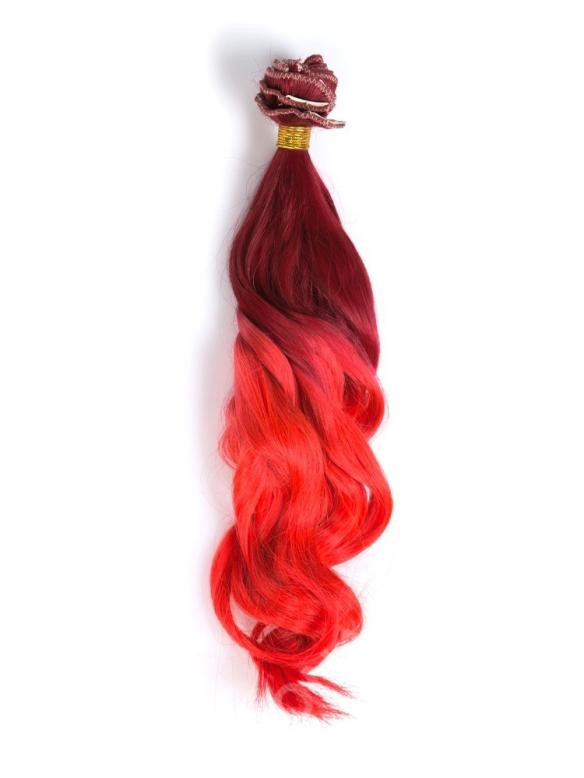 Mermaid Colorful Ombre indian remy clip in hair extensions CD011