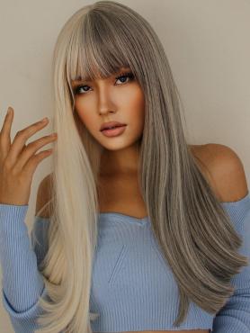 18 Inches Split Dye SYNTHETIC WEFTED CAP WIG LG907