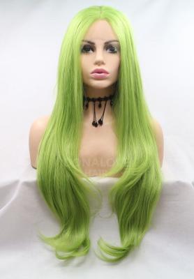 MATCHA GREEN LONG STRAIGHT SYNTHETIC LACE FRONT WIG SNY252