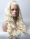 Blonde Wavy Waist-length Lace Front Synthetic Wig-DQ012