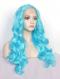 Blue Long Wavy Synthetic Lace Front Wig-SNY070