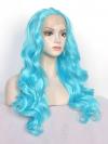 Blue Long Wavy Synthetic Lace Front Wig-SNY070