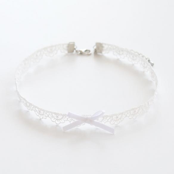 1 PC VINTAGE BOW LACE LOLITA NECKLACE LA029