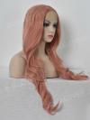 Peach Pink Long Wavy Lace Front Synthetic Wig SNY102