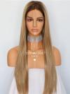 BLONDE OMBRE LONG STRAIGHT SYNTHETIC LACE FRONT WIG SNY225