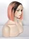 Kylie Jenner Inspired Pink Short Bob Lace Front Synthetic Wig SNY113