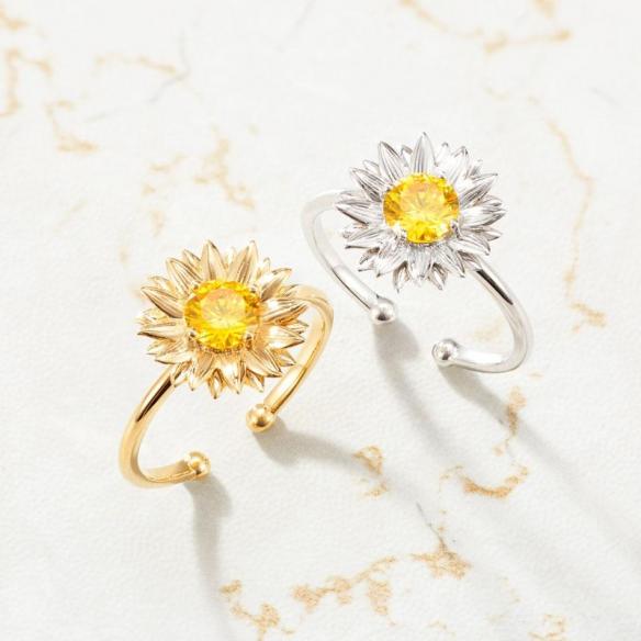 YOU ARE MY SUNSHINE SUNFLOWER RING A029