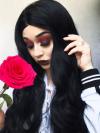 Black Long Wavy Synthetic Lace Front Wig-SNY078