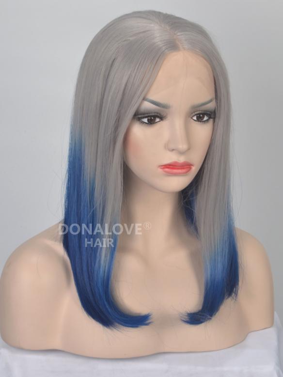Straight Ombre Color Bob Synthetic Lace Front Wig SNY035