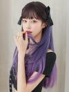GRADIENT LONG STRAIGHT SYNTHETIC WEFTED CAP WIG LG370