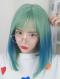 2019 New Teal Blue Synthetic Wefted Cap Wig LG011