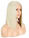 WHITE BLONDE BOB SYNTHETIC LACE FRONT WIG SNY166