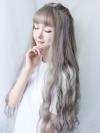 2019 New Grayish Wavy Synthetic Wefted Cap Wig LG003