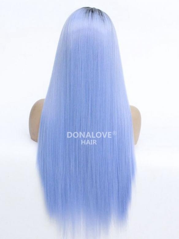 BLUE OMBRE LONG STRAIGHT SYNTHETIC LACE FRONT WIG SNY214