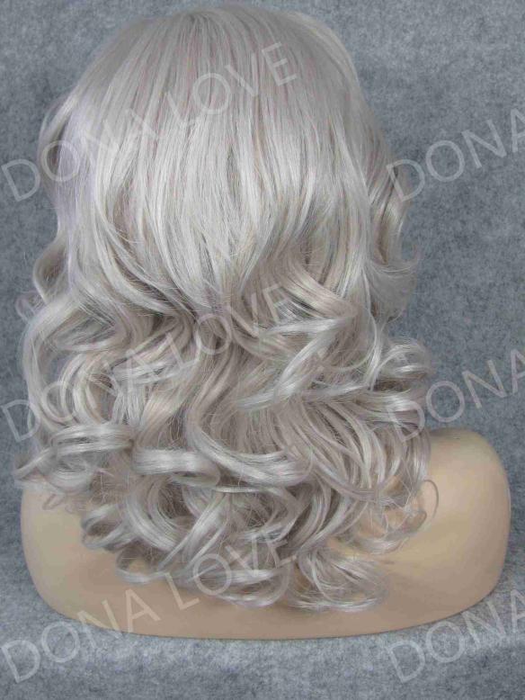 Human Hair Full Lace Wig Curly Ash Brown