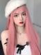 Sweet Pink Lolita Long Straight Synthetic Wefted Cap Wig LG566
