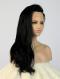 Jet Black Straight Waist-length Lace Front Synthetic Wig-DQ004