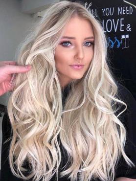 OMBRE BLONDE WAVY HUMAN HAIR WIGS HH083